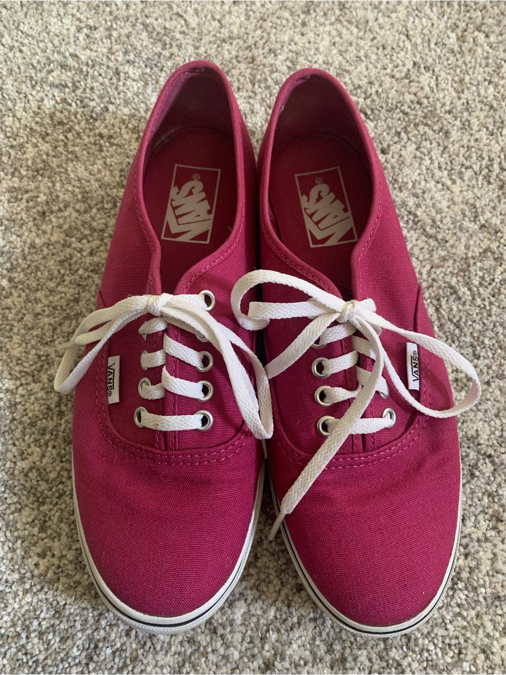 Vans low top Canvas Sneakers Dark Pink Magenta Women’s 7.5 Men’s 6